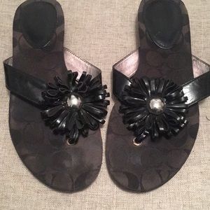Black Coach Sandals